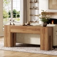 thumbnail image 5 of Tribesigns 71-inch Long Console Table for Entryway, Farmhouse Sofa Console Behind Couch, Walnut Brown, 5 of 9