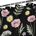 thumbnail image 3 of Pioneer Flower Floral Print Pattern Shower Curtain 36"x72", Bathroom Decorative Shower Curtain Set with 12 Hooks, Waterproof Washable, 3 of 6