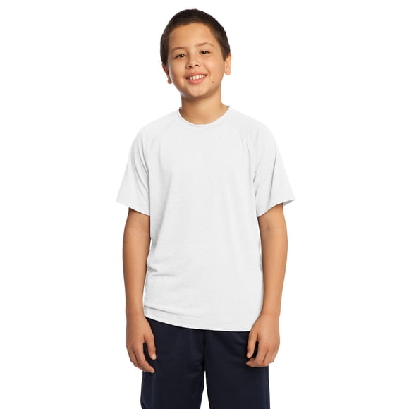 Sport-Tek Ultimate Performance Crew XL para niño, blanco deporte-tek YST700