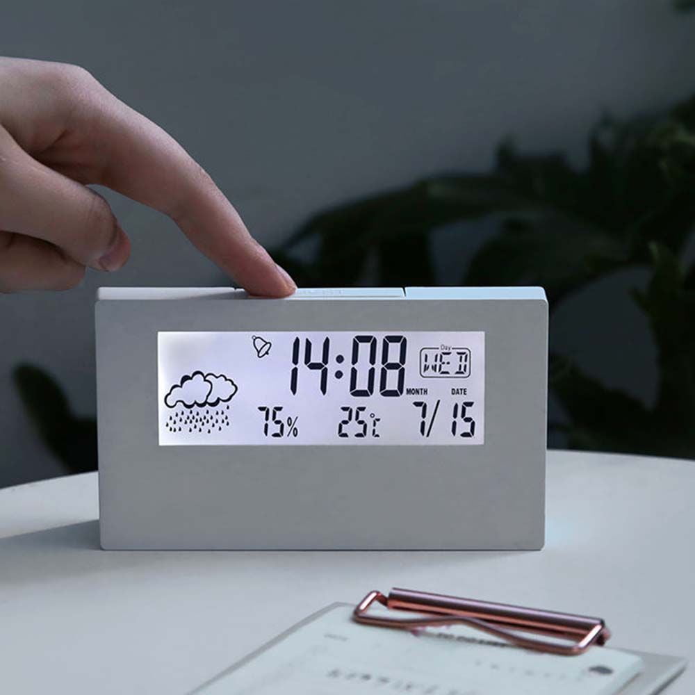 Creative temperature calendar nightlight number clock large number