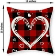 thumbnail image 6 of Valentines Day Pillow Covers 18x18 Set of 2, Buffalo Plaid Love Hearts Decor Valentine's Day Throw Pillows Mother''s Day Farmhouse Decorative Red Pillowcase Outdoor Cushion Case for Sofa Couch, 6 of 6