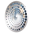 thumbnail image 2 of Designart "Modern Skyscrapers in Blue II" Skyscrapers Spiral Dot Round Wall Mirror - Architecture Oval Printed Decorative Mirror - Multiple Color Options, 2 of 5