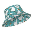 thumbnail image 2 of Easygdp Cartoon Funny Goose Double-Sided Reflective Fisherman Hat for Outdoor and Night Walking, Unisex, 2 of 9