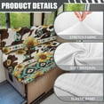 thumbnail image 6 of XYZCANDO Sunflower Cow Print RV Dinette Cushions Western Aztec Camper Accessories for Inside Bench Seat Cover Universal Loveseat Sofa Chair Cover Furniture Protector for RV Camper Car Bench Brown, 6 of 7
