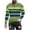 #08 Green, variant on ZUKMRJPC Men's Striped Long Sleeved T-Shirts Casual Vintage Crewneck Loose Fit Pullover Tees Daily Soft Comfy Cotton Tops