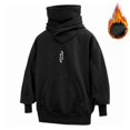 thumbnail image 4 of Male Man Autumn and Men's Novelty Hoodies Winter Solid Long Sleeve Hoodie Blanket Hoodie Pocket High Collar Plus Size Hoodies for Men Loose Hooded Fleece Sweatshirt Snowboard Hoodie Hiphop, 4 of 9