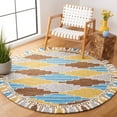 thumbnail image 2 of SAFAVIEH Rodeo Drive jordan Geometric Area Rug, Blue/Ivory, 6' x 6' Round, 2 of 8