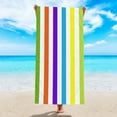 thumbnail image 1 of Xihbxyly Toalla de Playa Extragrande, Diseño de Rayas Suaves, Secado Rápido, Ideal para Piscina, Viajes y Camping, Unisex, 150 X 75 Cm, Lavable a Máquina, Ligera., 1 of 6