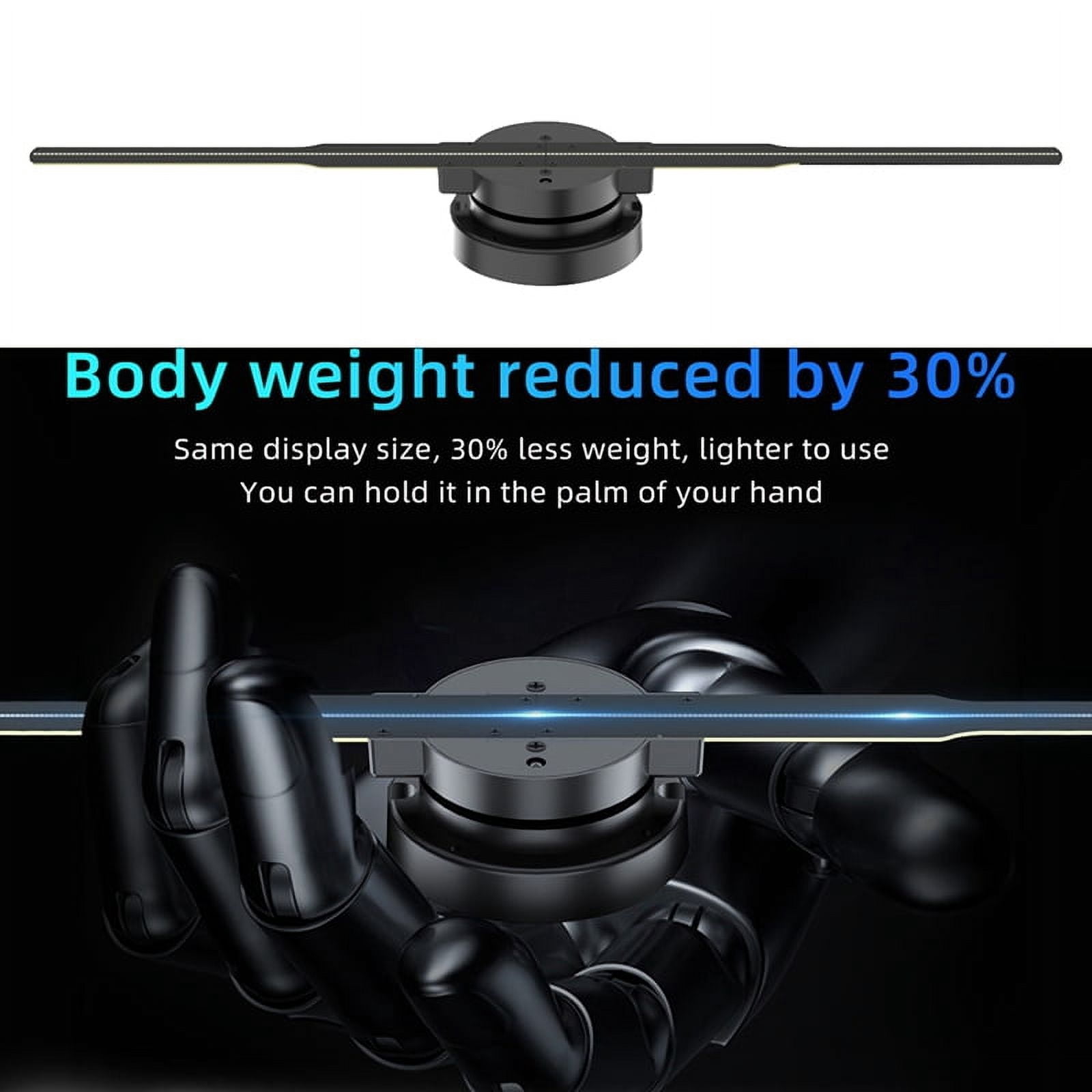 PD42 3D Hologram Projector, Wall-mounted Advertising Machine, 244pcs LED, HD Eye Visuals Advertising Display US PLUG