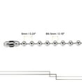 thumbnail image 3 of Uxcell 18" Long 0.18" Diameter Beaded Link Pull Chain Extension 304 Stainless Steel Silver Tone 2pcs, 3 of 5