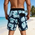 thumbnail image 5 of Loose Fit Swim Trunks Mens Board Shorts Quick Dry Beach Swimwear Lightweight Outdoor Bathing Bottom Summer Blue 28, 5 of 6