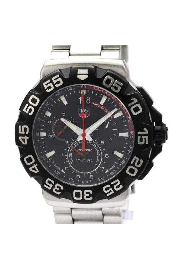 Pre-Owned TAG Heuer Formula 1 Kimi Raikkonen Grande Date Watch CAH1014 Polished