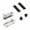 Silver, variant on 2Pcs Glass Door Hinges Stainless Steel No Drilling Rust-Proof Black Pivot Door Hinge Suitable For 5~6mm Glass Doors