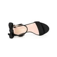 thumbnail image 4 of BLISSFUL STEP Women's Sandals Ankle Tie Back Open Toe Block Heels Black 9.5, 4 of 8