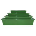 thumbnail image 1 of 8625E SA S-4 Enameled Galvanized Rectangular Planters, Sage - Set of 4, 1 of 1