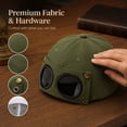 thumbnail image 6 of Detachable Goggle Baseball Cap LSONABXA Retro Pilot Style Curved Brim Adjustable Snapback Hat Fashion Headwear For Weekend Holiday Gathering Travel Daily Wear, 6 of 7