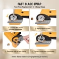 thumbnail image 5 of RELOIVE Cordless Electric Scissors,4.2V 25W Cardboard Cutter Tool,Upgrade Rotary Electric Box Cutter with 2 Blades,4-Speed,LED Light,2.0Ah Battery for Fabric, Cardboard, Leather, Carpe,Yellow, 5 of 13