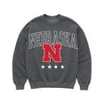 thumbnail image 5 of Women's Gameday Couture Charcoal Nebraska Huskers Oversized Rising Stars Premium Fleece Drop Shoulder Sweatshirt, 5 of 5