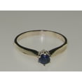 thumbnail image 6 of LBG British Made 9k White Gold Natural Sapphire Womens Engagement Ring - 33 size options - Size 6.75, 6 of 7