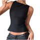 thumbnail image 1 of Casual Camisetas de Manga Corta para las Mujeres, Primavera / Verano Moda Cuello en V Color Sólido Camiseta para Diario Y Al Aire Libre, 1 of 4