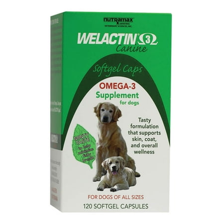 UPC: 0755970303407 | Nutramax Welactin Canine Omega-3 Softgel Dog   120 Softgels