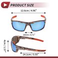 thumbnail image 4 of Unique Bargains 1 Pcs Motorcycle Riding Goggles Anti-glare Tri-acetel Cellulose PC UV400 Cycling Sunglasses Blue Lens Marble Frame, 4 of 6