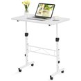 thumbnail image 1 of Petit Bureau Debout Pouce Mobile Bureau Réglable Bureau Roulant Table Debout Portable avec Roue pour Tapis Roulant Tapis de Marche Portable Bureau à Domicile Rustique, 1 of 3