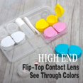 thumbnail image 2 of DAMAIE 6 Pack Flip Press Contact Lens Case Container Holder Storage Box Portable Contact Lens Travel Kits (Color), 2 of 8
