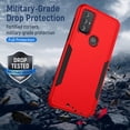 thumbnail image 6 of for Moto G Play 2023 Case,Moto G Pure Phone Case,Moto G Power 2022 Case with Screen Protector, Heavy-Duty Tough Rugged Shockproof Protective Case for Motorola G Play 2023, Red, 6 of 12