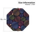 thumbnail image 3 of Kll Octagon Drink Coasters Set Of 4,Pu Leather Absorbent Coasters Set Decorative Coffee Cup Coasters Housewarming Gift For Home Decor-Colorful Shells, 3 of 9