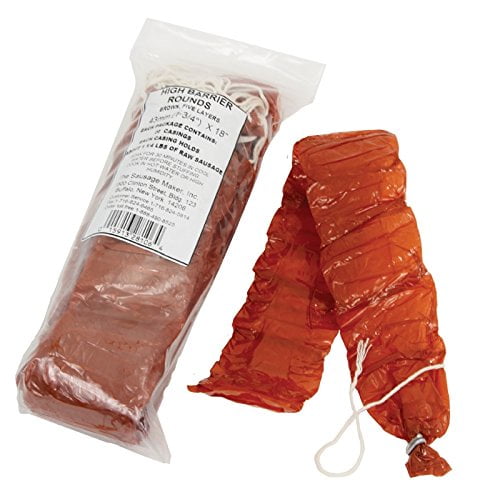 The Sausage Maker Round High Barrier Sausage Casings, 43mm (1 3/4"), 20 pcs…