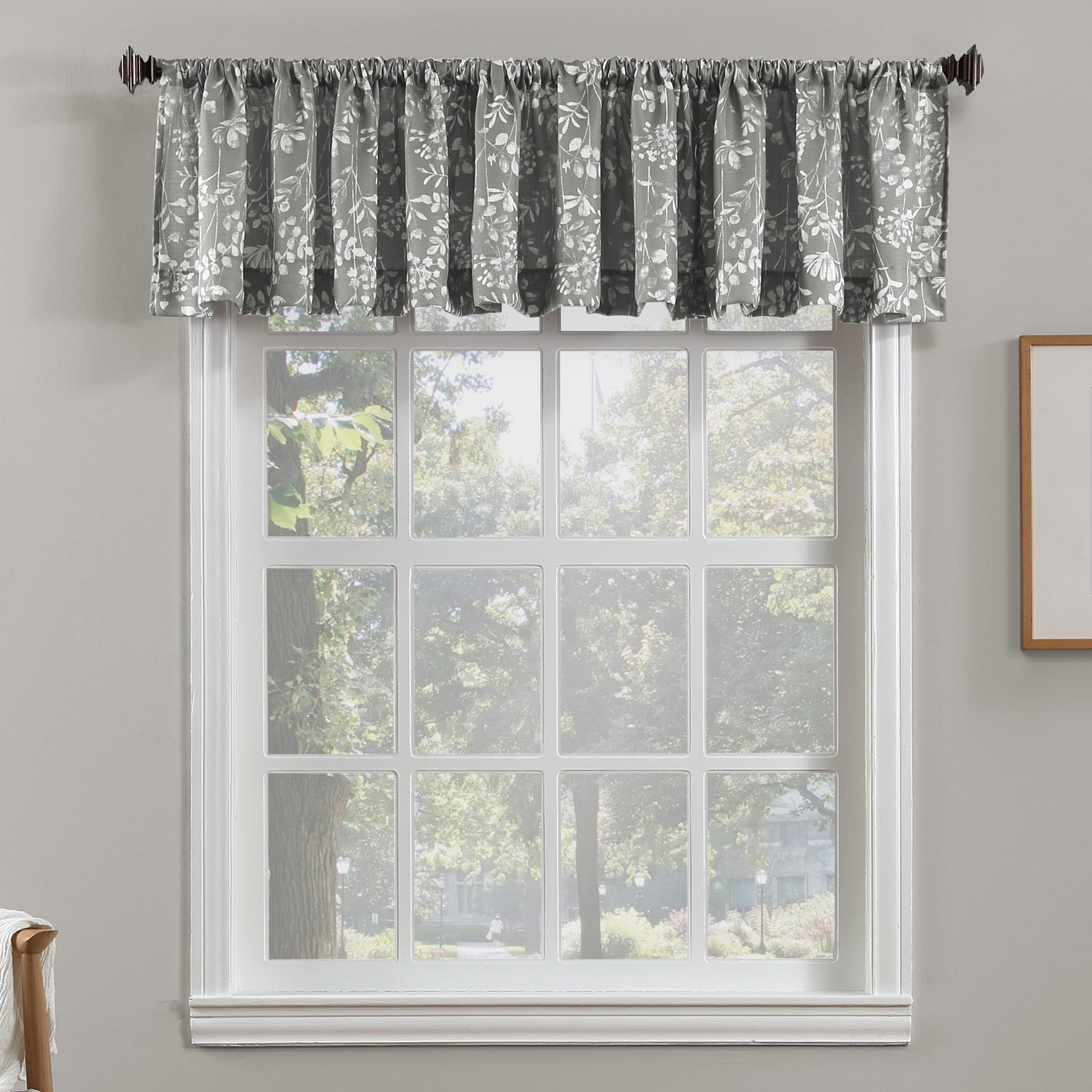 Mainstays Textured Solid Curtain Valance Walmart Com