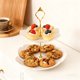 thumbnail image 5 of Marco De Plástico Bandeja decorativa de 2 niveles para cupcakes, 25 x 25 x 22,5 cm, torre de postres para fiestas, bodas y decoración de mesas, blanca, 1 unidad Rkxzt, 5 of 9