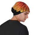 thumbnail image 4 of Naloa Orange Dalia Soft Beanie Hat, Knit Beanie Daily Beanie in Fine Knit for Women Men Winter Travel, Outdoor, 4 of 7