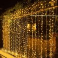 thumbnail image 3 of Guirnalda de luces LED para cortina, de 4 a 30 m, resistente al agua, conectable, con luces parpadeantes, para exteriores, con forma de carámbano, para decoración de aleros, 3 of 5