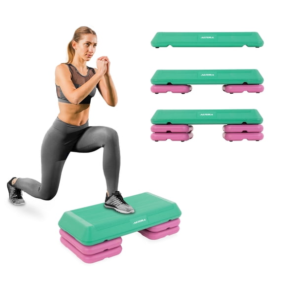 Banco Step Para Ejercicio VERONA Banco Aerobics Fitness C/ 3 Niveles De Altura Ajustable Altera