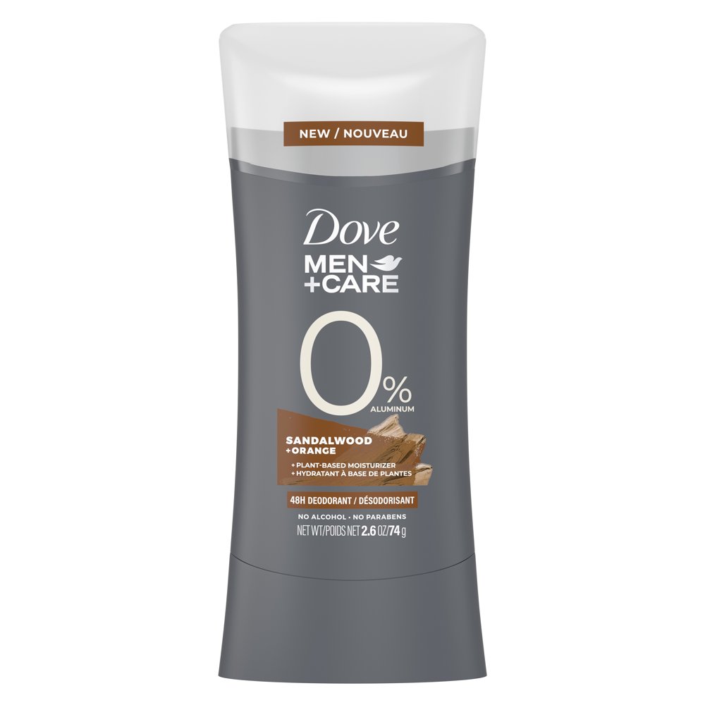 Dove Men+Care 0 Deodorant Stick For An Aluminum Free Deodorant Sandalwood+Orange 2.6oz