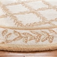 thumbnail image 3 of SAFAVIEH Chelsea Alecia Geometric Borders Wool Area Rug, Ivory/Camel, 7'6" x 9'6" Oval, 3 of 7