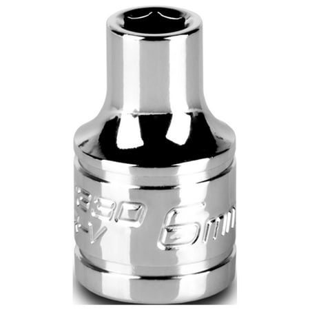 UPC: 0886352123303 | Capri Tools 6 mm Shallow Socket  3/8-Inch Drive  6-Point  Metric