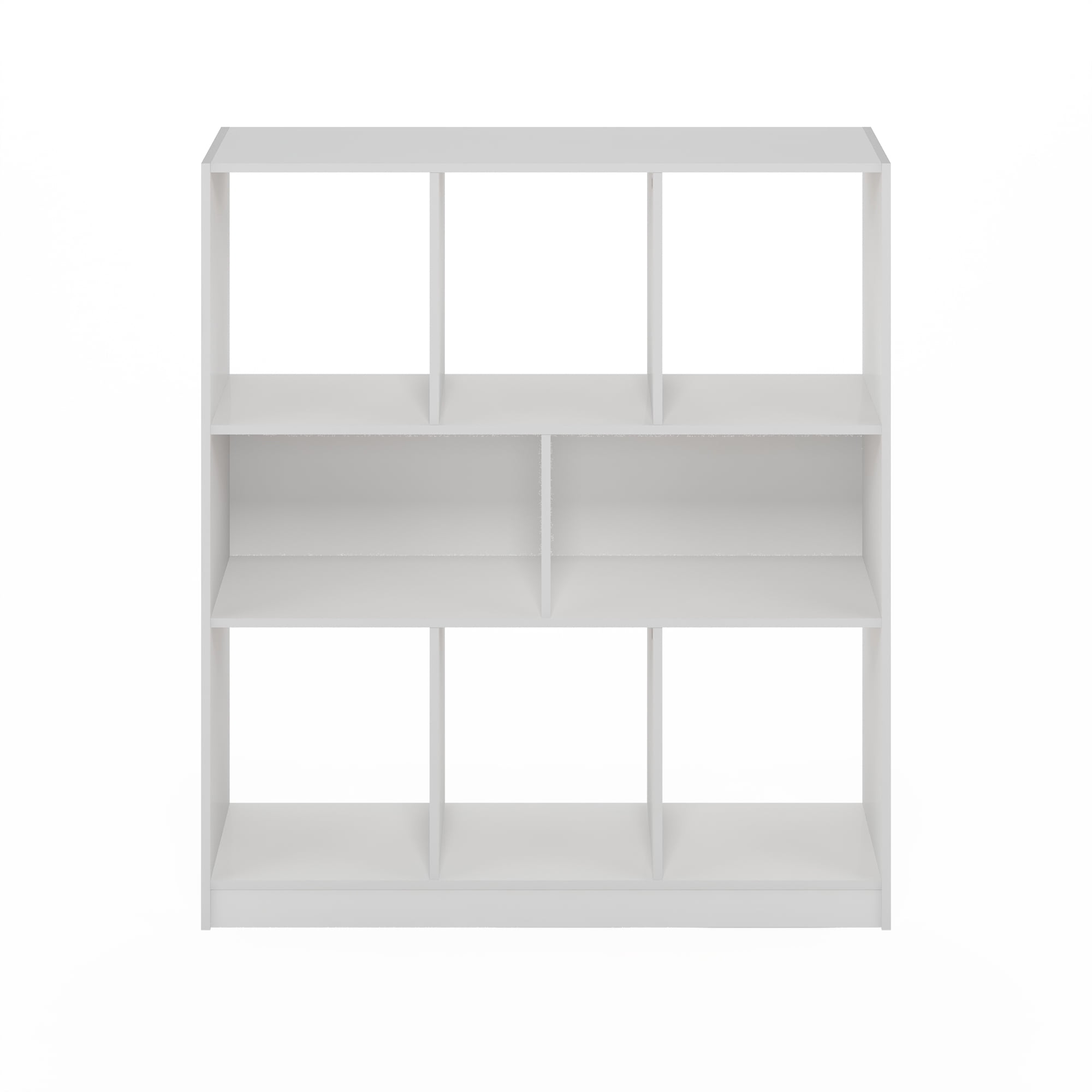 Furinno DALY 8-Cube Horizontal Bookcase in Bookshelf in Storage Organizer White