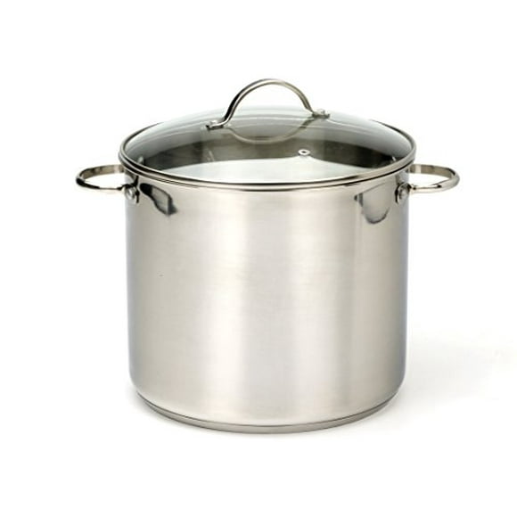 RSVP International TGP-12 Stainless Steel Stock Pot, One Size, Multi Color