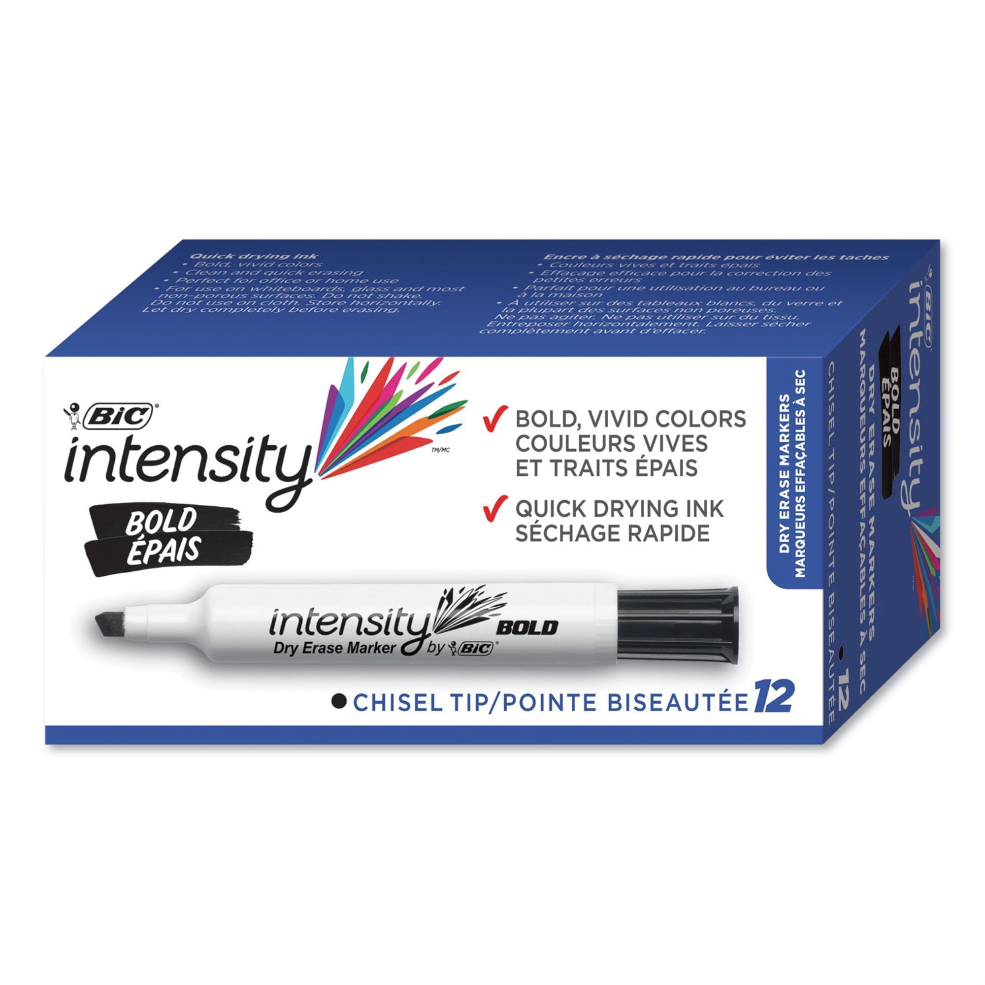 BIC Intensity Bold TankStyle Dry Erase Marker ,MARKER,DRY ERASE,BK