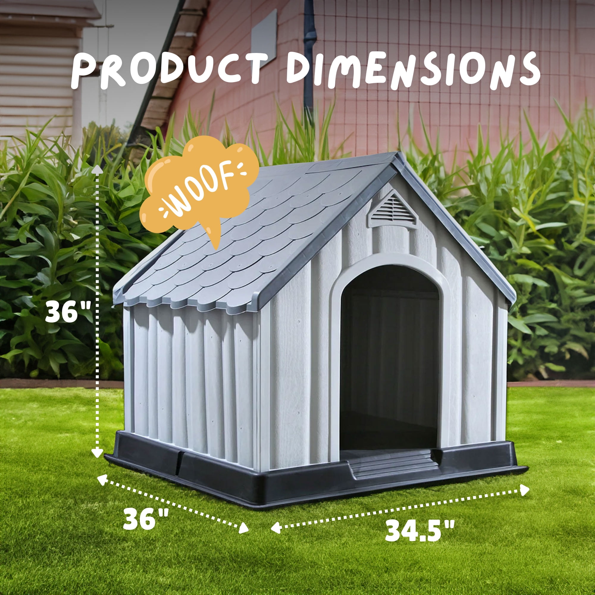 A4Pet Large Dog House Outdoor, Wooden Dog House Outside Dog