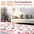 thumbnail image 2 of Flatwoven High Traffic Area Rug, Bright Cheerful Floral Dreamscape, Non Slip, Stain Resistant, Washable Area Rugs for Living Room, Bedroom(White, 8X10), 2 of 8