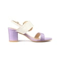 thumbnail image 3 of BLISSFUL STEP Slingback Block High Heel Sandals for Women Purple 10, 3 of 7