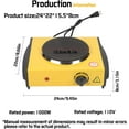 thumbnail image 2 of Countertop Burner - Compact and Portable Electric Hot Plate Stove, Temperature Controls, 1000/2000 Watts Coiled/Cast Single/Double Burner (Yellow, Cast Single), 2 of 6