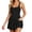 #1-Black, variant on sususu Womens Rompers Summer Sleeveless Tank Tops One Piece Playsuits Short Flowy Beach Jumpsuit with Pockets (RD2,S)