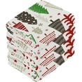thumbnail image 4 of SKYSONIC Christmas Tree Cotton Washcloths Set of 6, Highly Absorbent Soft Fingertip Towel for Bathroom, Gym, Hotel and Spa, 12 x 12 Inch, 4 of 7