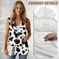 thumbnail image 5 of Psesaysky Cow print Womens Waistcoat Vest Sleeveless Blazers for Women Business Casual Fashion Open Front Suit Vest, Size L, 5 of 6