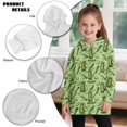 thumbnail image 6 of Psesaysky Green Pickled Cucumbers Print Girls Oversized Hoodies Fleece Pullover Sweatshirts Kids Fashion Hoodie Dress Casual Outfits Fall Winter Clothes for 5-6 Years, 6 of 7